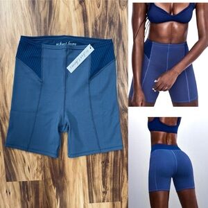 New For Love And Lemons Navy Blue Bike Shorts